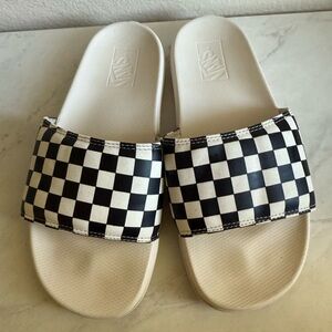 Vans Black and White Checkered Sandals